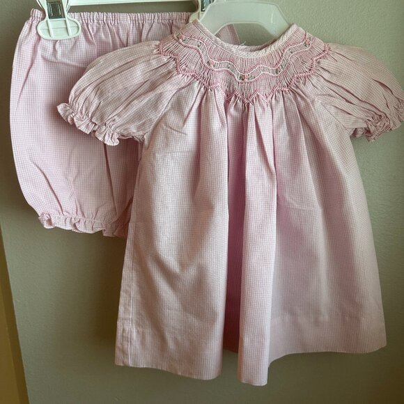 Petit Ami smocked set in pink, size 3 months - Picture 1 of 3